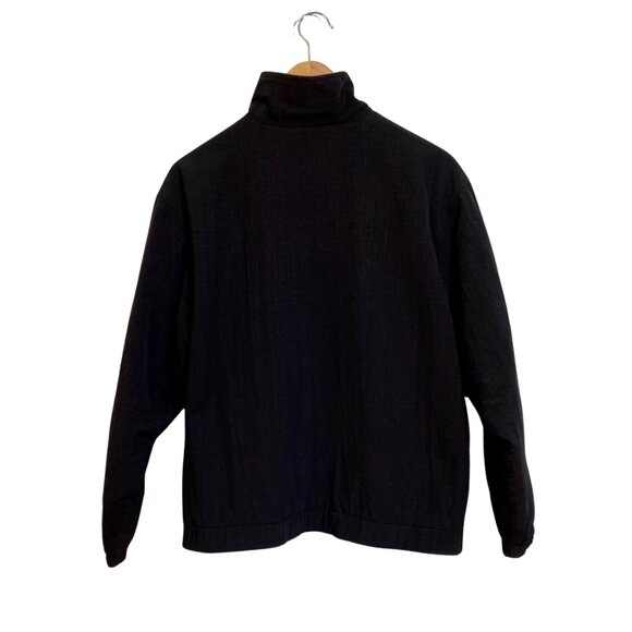 AKWA Black Men’s Vintage Sport Jacket Windbreaker Sz. S (Nylon & Fleece Lining) - Picture 2 of 11